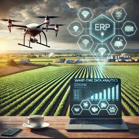 Drone tech collecting real-time data from agricultural fields for smarter farming